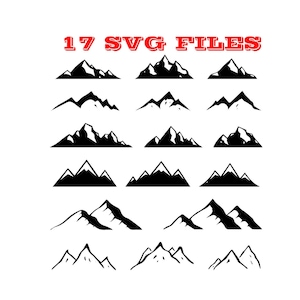 Mountain Scenery SVG , Mountain svg, Climbing, Hiking, Adventures, Mountain rock side, Skiing, Mountain cricut file, Silhouette, Iron on