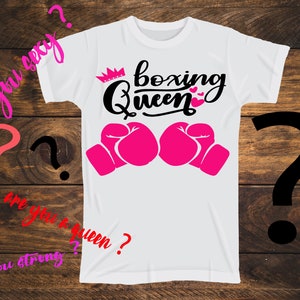 Boxing gloves logo, Girl power svg, Boxing girl svg, Queen of box, Queen svg, Kick box, Boxing gloves clip art, Cricut, Silhouette, Iron on
