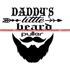 Baard SVG, Papa's baard kleine trekker, Bebaarde vader SVG, Vaderdag SVG, Baby svg, Meisje t-shirt ontwerp, Mijn vaders baard svg, Baard clipart