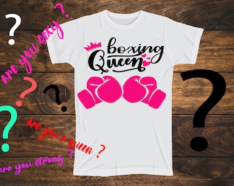 Boxing gloves logo, Girl power svg, Boxing girl svg, Queen of box, Queen svg, Kick box, Boxing gloves clip art, Cricut, Silhouette, Iron on