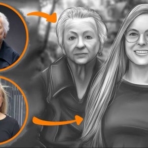 Foto zum Skizzieren Bleistiftskizze vom Foto, Bleistiftzeichnung vom Foto, benutzerdefinierte Zeichnung, Handgezeichnet, Bleistiftskizze, individuelles Familienportrait