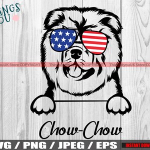Chow Chow, Chow Chow SVG, Chow Chow PNG, Chow Chow Lovers, Chow Chow Dog Silhouette, Silhouette, Cricut, Cute Peeking Chow Chow Svg
