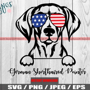 German Shorthaired Pointer Svg, Peeking Dog And Paws, German Shorthaired Pointer PNG, JPEG, SVG, Cricut, Silhouette, Iron On, Printable