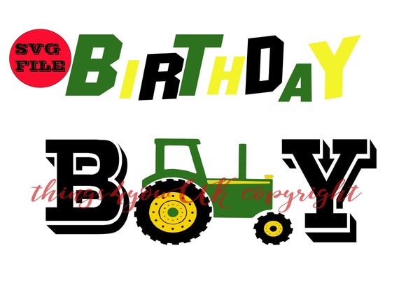 Download Tractor Svg Farm Equipment Tractor Birthday Birthday Boy Etsy