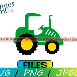 Tractor svg, Farm equipment, Tractor birthday, Birthday boy, Tractor, silhouette, tractor cricut file, iron on, SVG, PNG, PDF, Dxf, Stamp