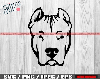 Dogo Argentino, Dogo Argentino SVG, Dogo Argentino Peeking Dog, Dogo Head, Dogo Argentino Clipart, Cricut Cut File, Silhouette, Iron On