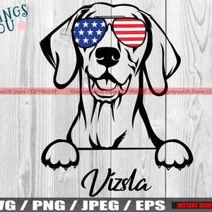 Vizsla SVG, Vizsla Dog SVG, Vizsla Dad, Vizsla Peek A Boo, Vizsla Lovers, Vizsla Silhouette, Vizsla Cricut Cut File, Vizsla PNG Jpeg Eps