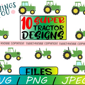 Tractor SVG, Tractor Bundle SVG Farm equipment, Tractor Birthday, Birthday Boy, Tractor Clipart, Tractor Iron On, Silhouette, Png, Jpeg, SVG