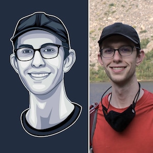 Cartoon Portrait, Minimalist Portrait, Avatar, Karikatur zeichnung, minimalistische Kunst, Cartoon Portrait vom Foto, Minimalistisch Vom Foto