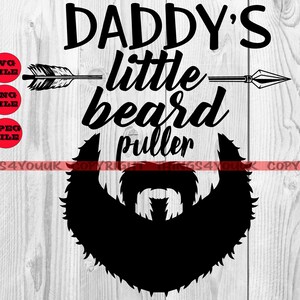 Bart SVG, Daddys Bart kleiner Zieher, Bart dad SVG, Vatertag SVG, Baby SVG, Mädchen T-Shirt Design, Meine Papas Bart svg, Bart Clipart