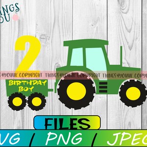 Tractor svg, Farm equipment, Tractor birthday, Birthday boy, Tractor, silhouette, tractor cricut file, iron on, SVG, PNG, PDF, Dxf, Stamp