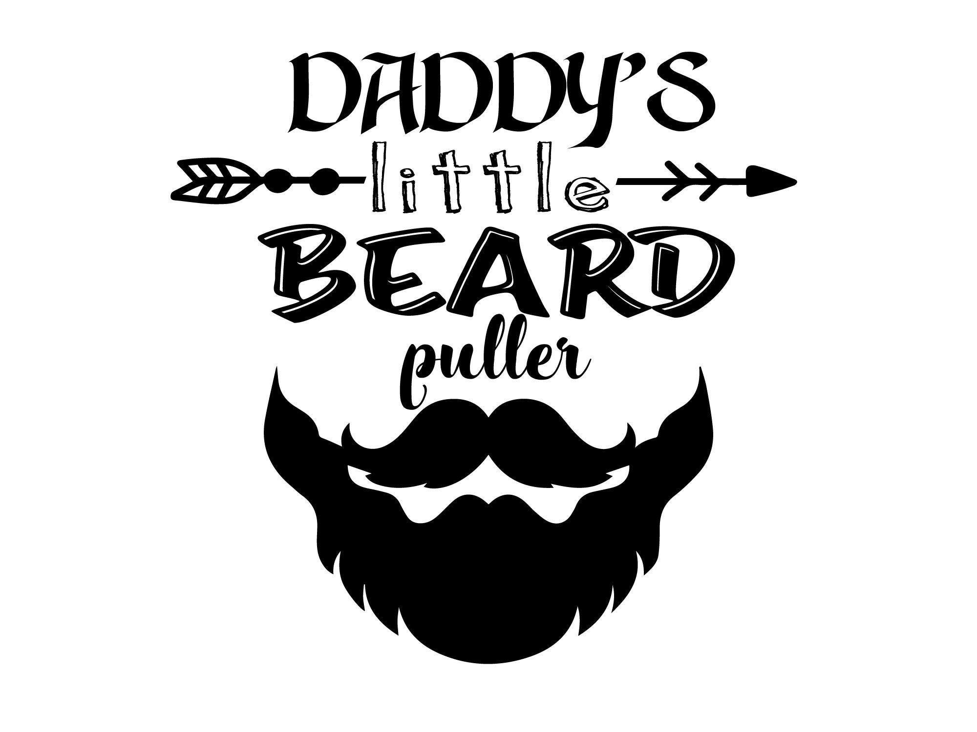 Beard SVG Daddy's beard little puller Bearded dad SVG | Etsy