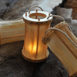 Rawhide lantern nailed