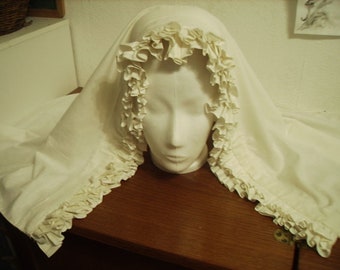 Medieval veil, kruseler, ruffled veil