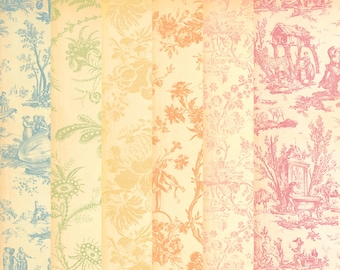 Collage Paper, Printable Vintage Shabby Chic Backgrounds, Junk Journal Digital Paper, Scrapbooking Paper, Junk Journal Digital Collage Sheet
