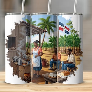 Dominikanische Republik 20 Unzen Tumbler Wrap PNG, Dominikanischer Stolz, Dominikanische Flagge PNG, Dominikanische Kaffeeverpackung, Inselleben, El Campo Digitaler Download