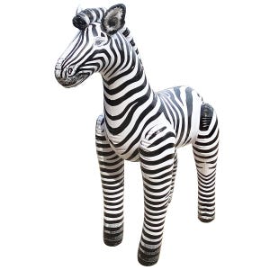 Zebra inflável em tamanho real de 1,52 m de altura - Decoração para festa com tema de animais da savana