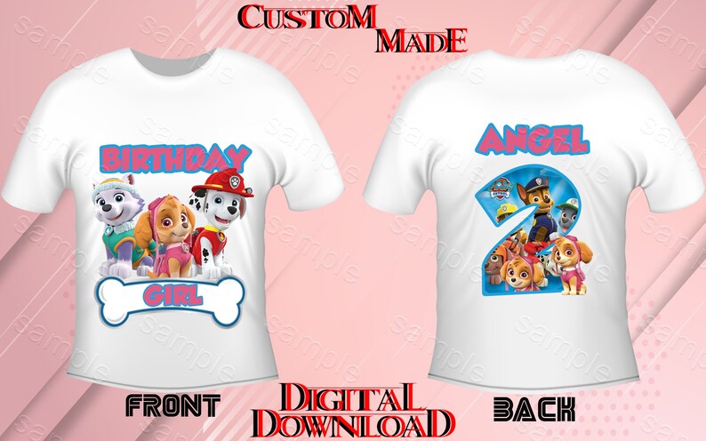 Paw Patrol Iron On Transfer Paw Patrol Birthday Shirt DIY | Etsy