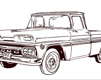 Download Gmc Truck Dxf Etsy