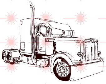 Free Free 185 Peterbilt Semi Truck Svg SVG PNG EPS DXF File
