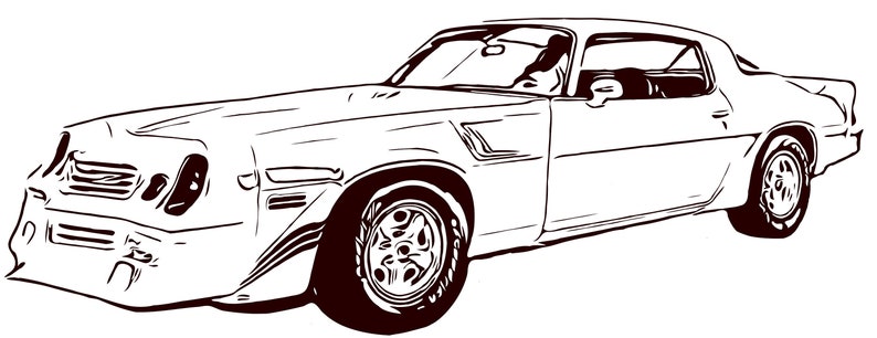 Download 1981 Camaro svg dxf eps png vector file for engraving | Etsy