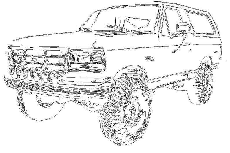 Download 1992 Ford Bronco svg dxf eps png vector file for engraving ...