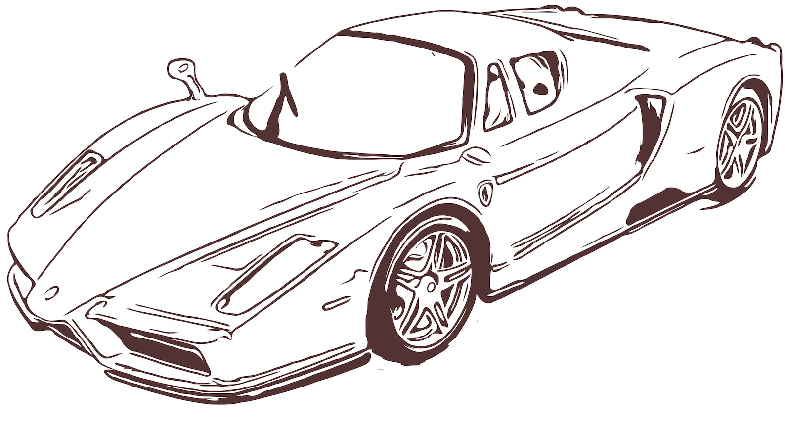 Ferrari Svg Dxf Eps Vector Files for Engraving Silhouette | Etsy