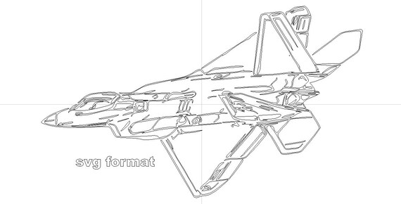 F22 Raptor Fighter Jet Png Svg Dxf Eps Vector Files For Etsy