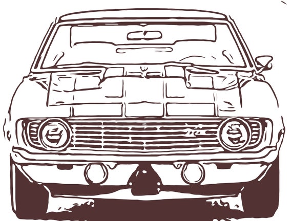 Download 67-69 Camaro dxf svg file for engraving Silhouette Cricut ...