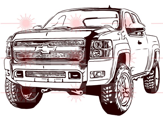 Free Free 321 Silhouette Truck Chevy Silverado Svg SVG PNG EPS DXF File
