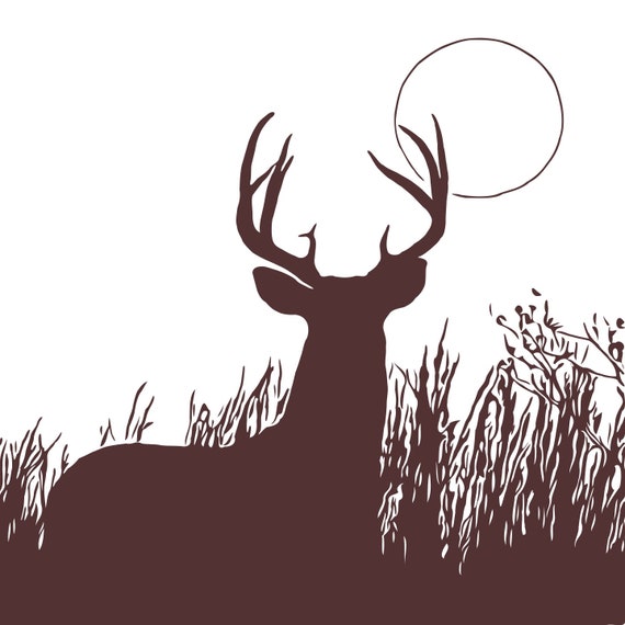 Download Deer Dxf Svg Designs For Engraving Silhouette Cricut Cnc Etsy