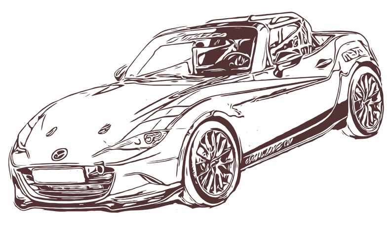 Mazda Miata svg dxf eps vector files for engraving | Etsy