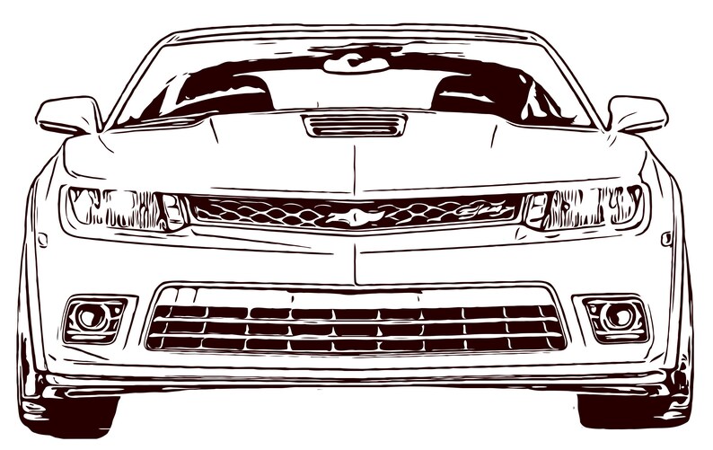 Download 2013 Camaro svg dxf eps png vector file for engraving | Etsy