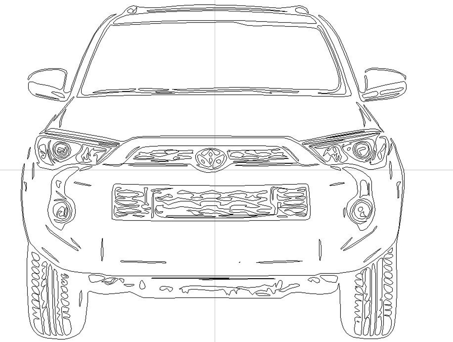 2017 Toyota 4Runner png svg dxf eps vector files for  Etsy