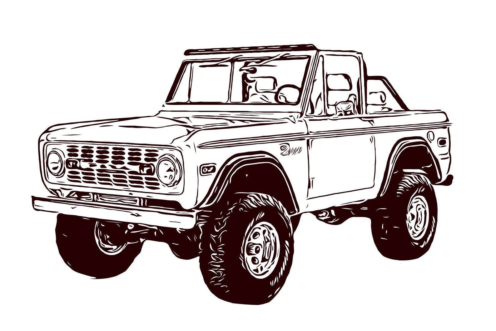 1970 Ford Bronco svg dxf eps vector files for engraving | Etsy
