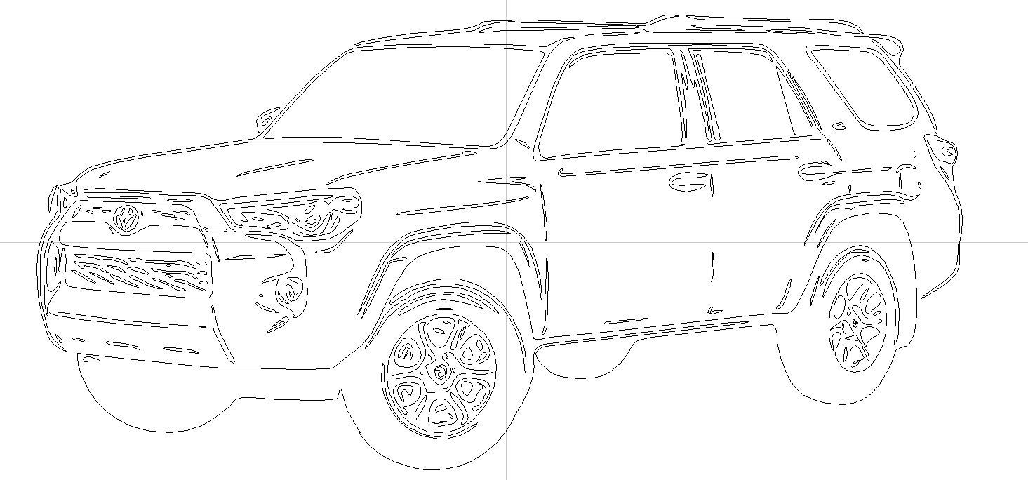 2017 Toyota 4Runner png svg dxf eps archivos vectoriales para  Etsy