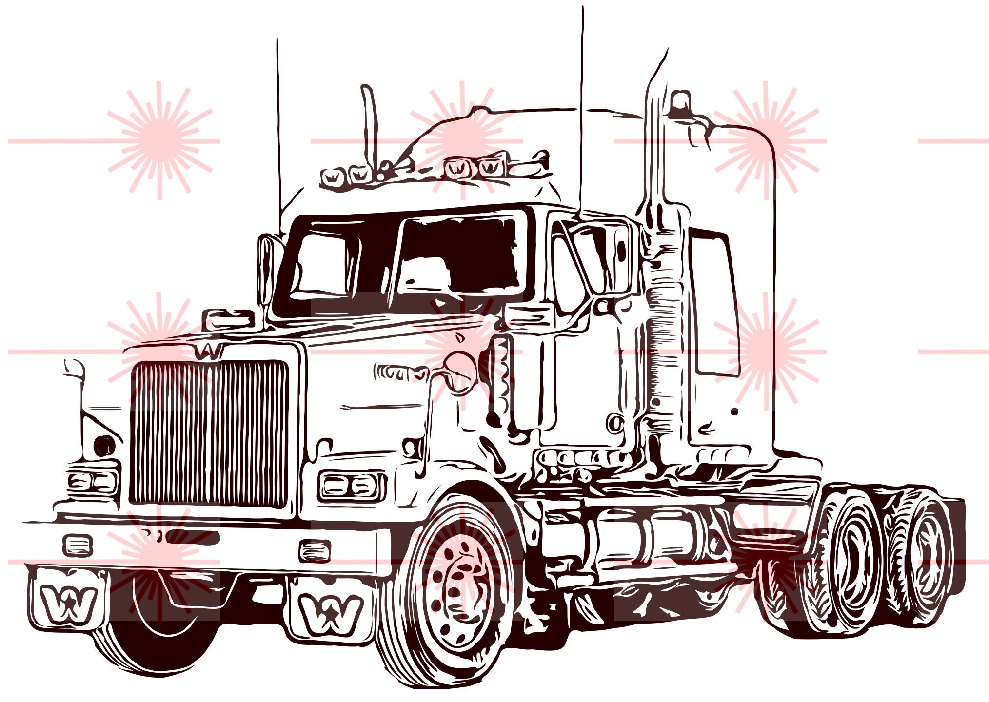 Western Star svg dxf eps png vector file for engraving | Etsy