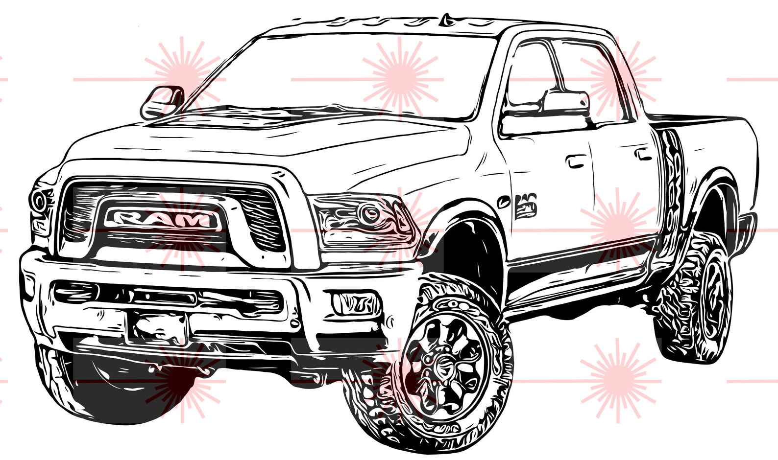 Download 2018 Dodge Ram Power Wagon svg dxf eps png file for ...