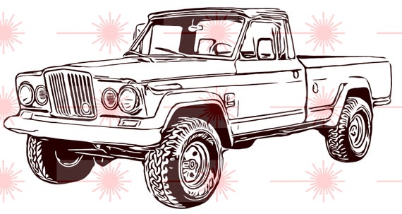 Download 1967 Jeep Gladiator Png Svg Dxf Eps Vector Files For Etsy