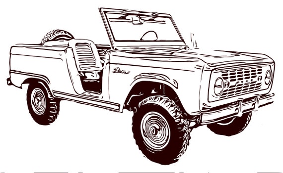 1966 Ford Bronco svg dxf eps png vector files for engraving | Etsy