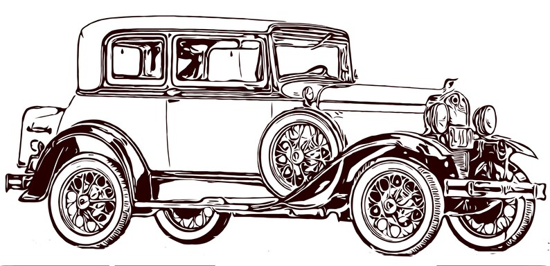 Download 1930 Ford svg dxf eps png vector file for engraving | Etsy