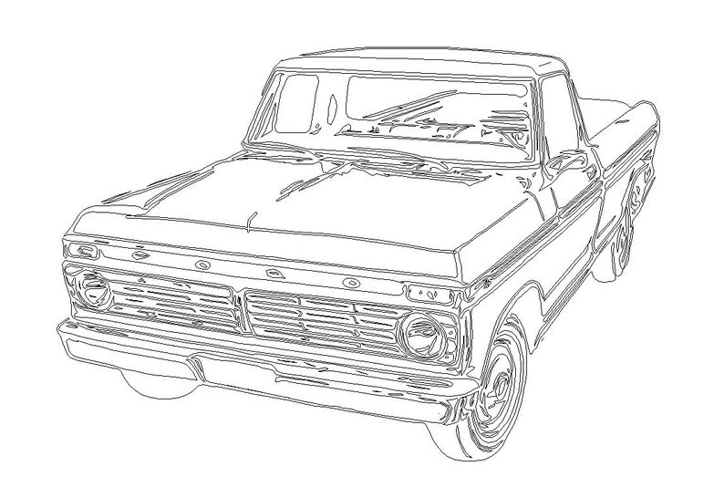 Download 1973 Ford F-100 Pickup png svg dxf eps vector files for | Etsy