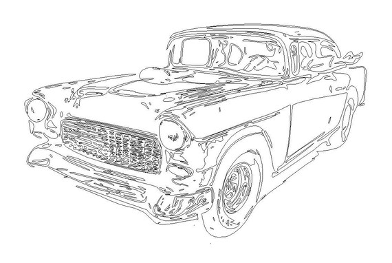 Download American Graffiti 1955 Chevy Svg Dxf Eps Vector Files For Etsy