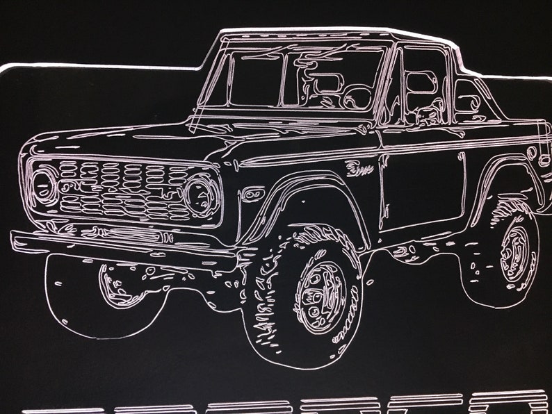 Download 1970 Ford Bronco svg dxf eps vector files for engraving | Etsy