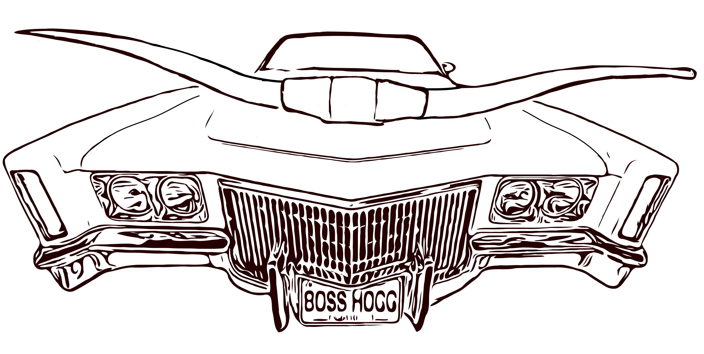 1970 Cadillac Boss Hogg Dukes of Hazard png svg dxf eps | Etsy