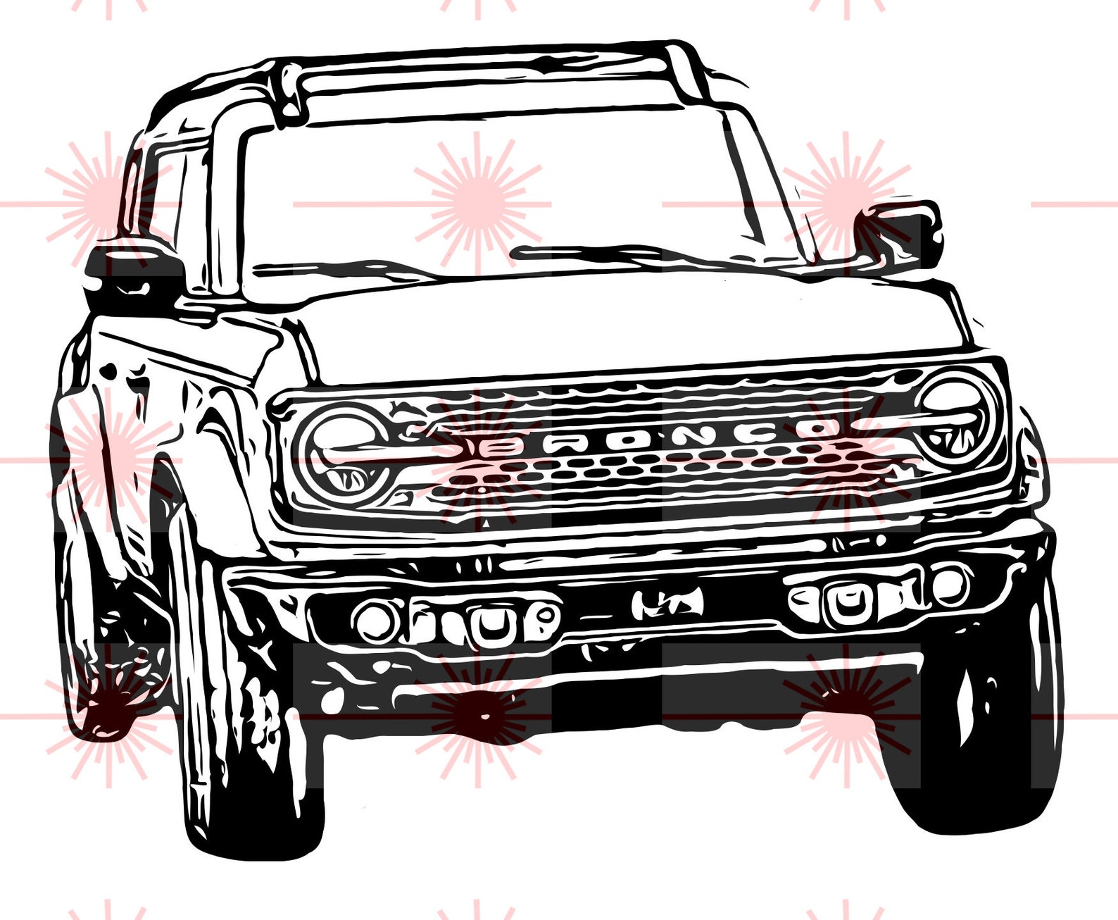 2021 Ford Bronco svg dxf eps vector files for engraving | Etsy