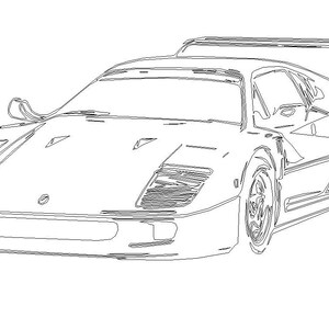 Ferrari F40 / Race Car dxf svg eps vector files for | Etsy