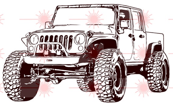 Download Jeep Svg Dxf Eps Vector Files Files For Engraving Silhouette Etsy