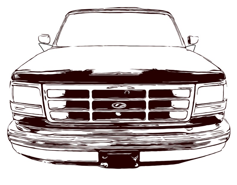 Download 1992 Ford F250 png svg dxf eps vector files for engraving ...