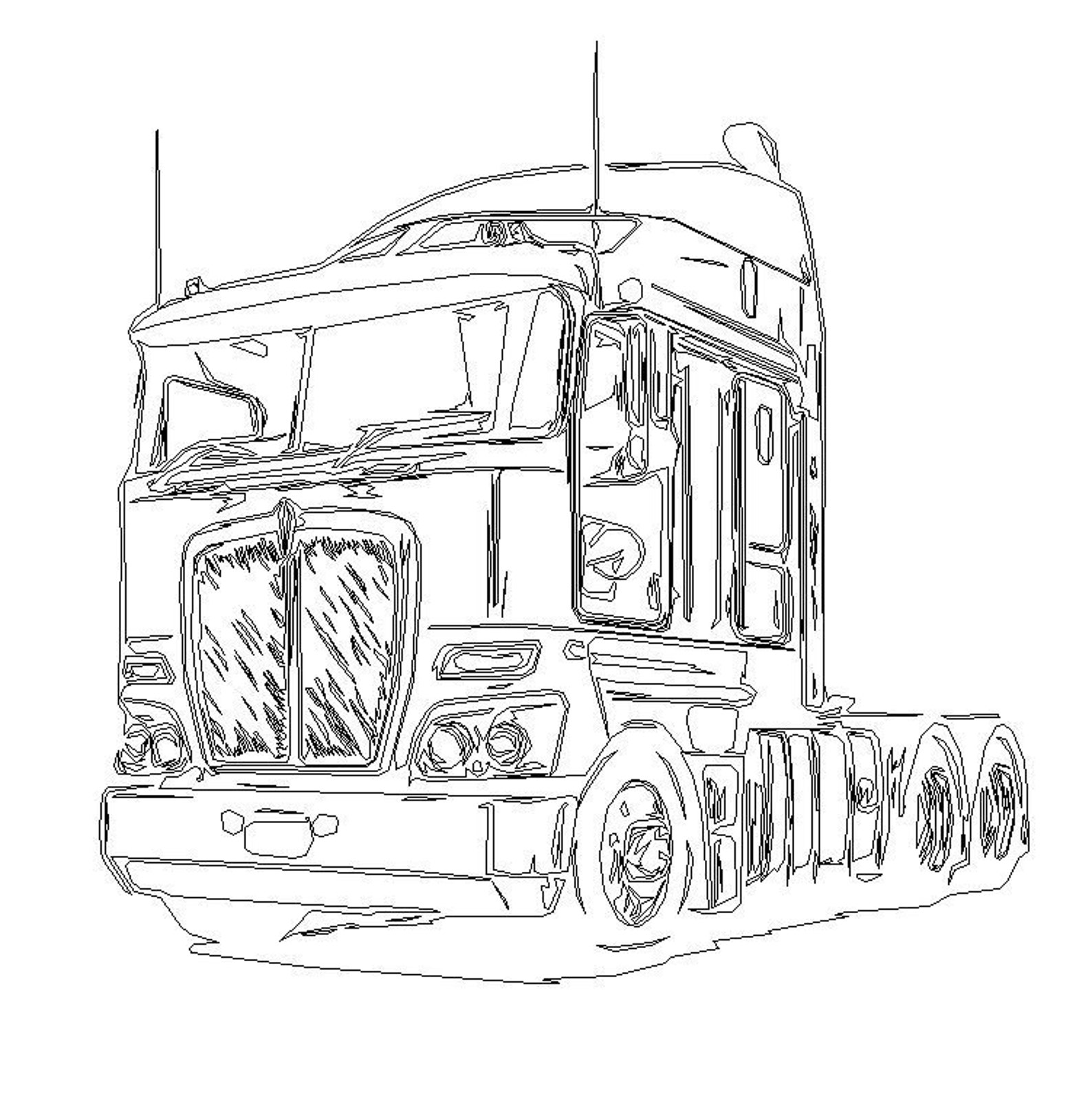 Kenworth Outline Coloring Pages